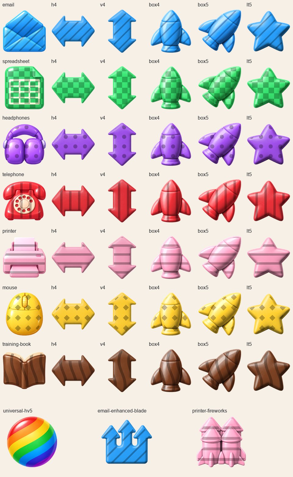 Optional textures on bases and every special
